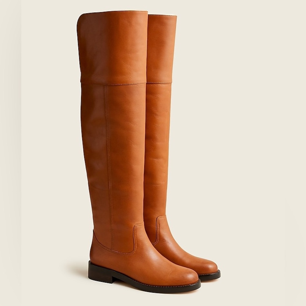 J Crew Leather over-the-knee riding boots Size 9.5